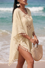 La robe plage bohème beige qui illumine chaque silhouette