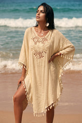 La robe plage bohème beige qui illumine chaque silhouette