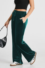 Evergreen - Pantalon large uni à taille avec cordon de serrage-A WOMAN WE LOVE