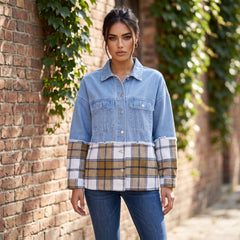 Dank jacket Oversize checkered buttoned *