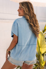 Chemisier en jean oversize-A WOMAN WE LOVE