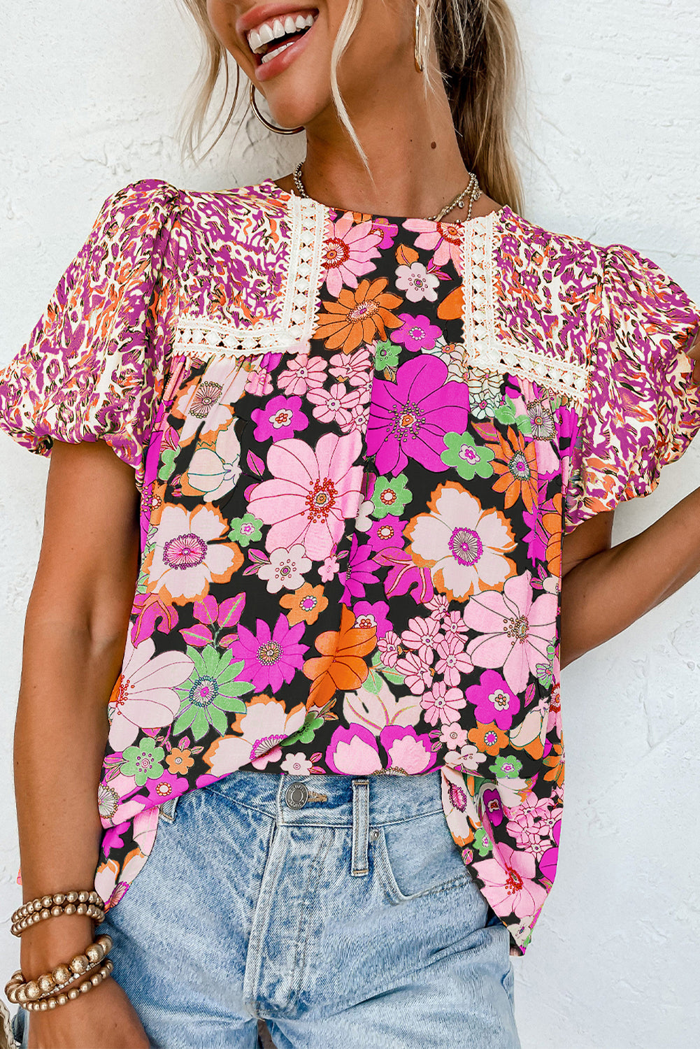 Chemisier à imprimé floral mélangé *-A WOMAN WE LOVE