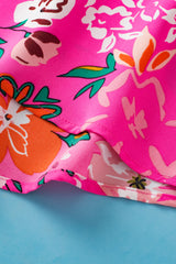 Blouse smockée à manches courtes et fleurs rose-A WOMAN WE LOVE