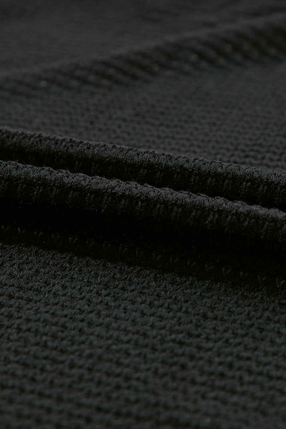 Cardigan noir ouvert sur le devant en tricot gaufré contrasté léopard-A WOMAN WE LOVE