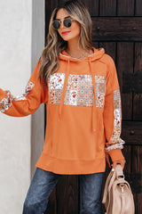 Flamingo Mélange à sweat à crampons côté fente floral