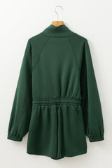 Combi-short verte à col demi-fermeture-A WOMAN WE LOVE