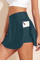 Jupe-Short de Bain Taille Haute à Poches*