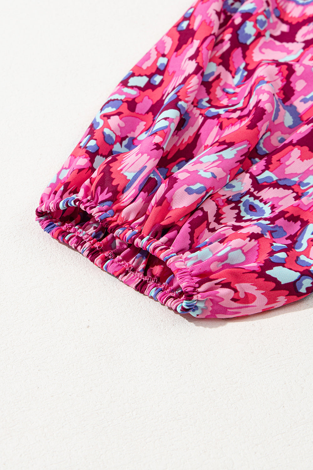 Combi-short taille haute à imprimé abstrait rose-A WOMAN WE LOVE