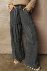 Pantalon à crampon de patchwork à jambe large
