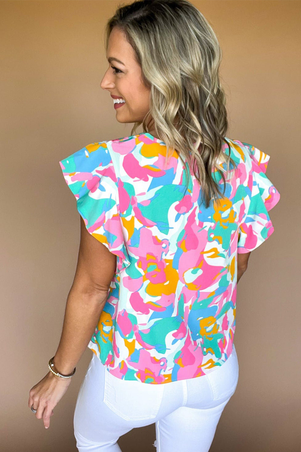 Blouse multicolore à flottantes-A WOMAN WE LOVE