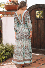 Vestido bohemio largo con estampado floral *