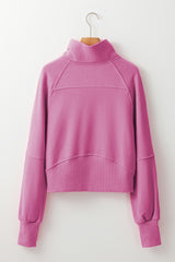 Sudadera con cremallera de espada a cuello *