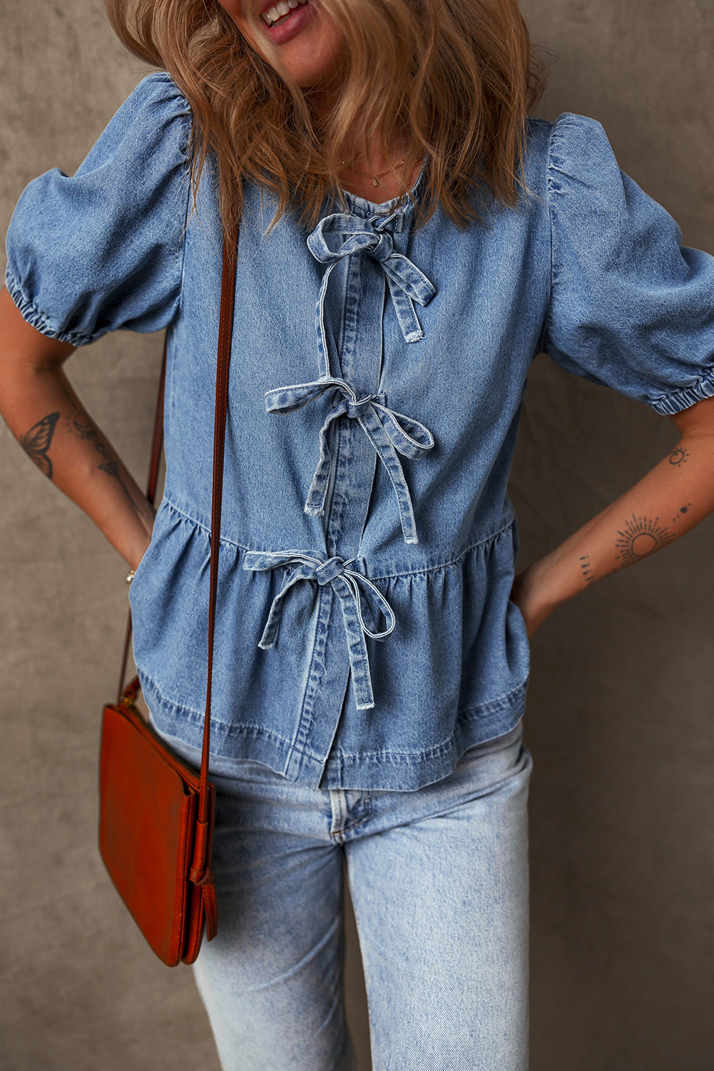 Chemise en jean bleu crépuscule *-A WOMAN WE LOVE
