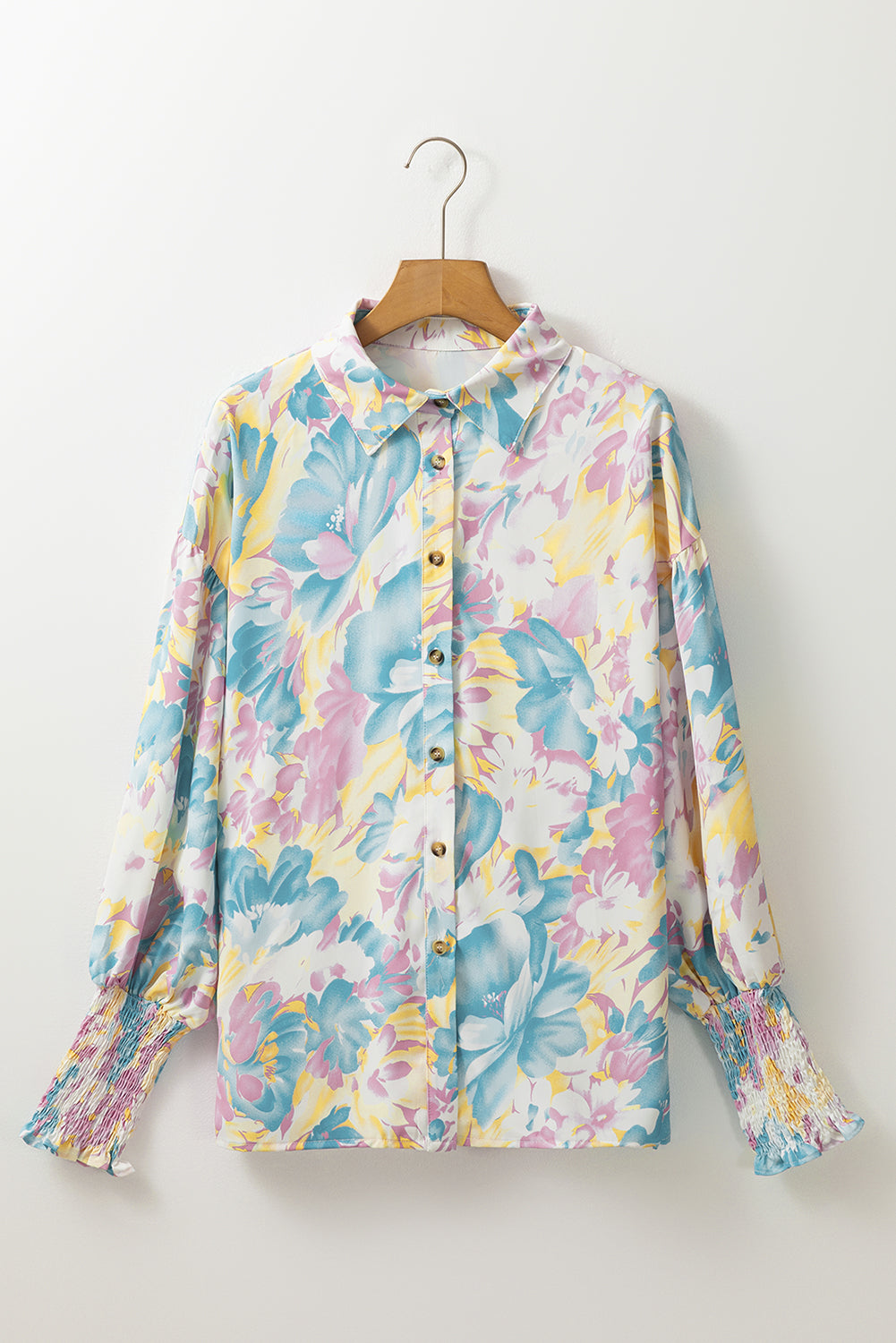 Chemise oversize jaune à imprimé floral *-A WOMAN WE LOVE