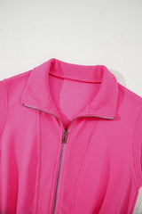 Combinaison à tissu texturé fuishia *