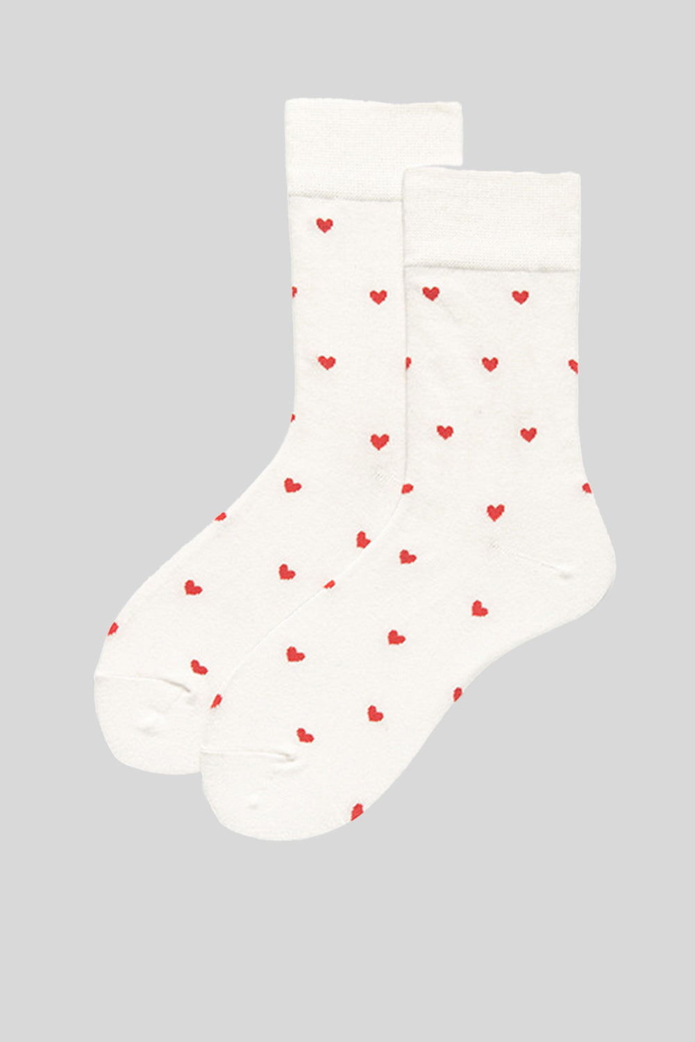 Chaussettes blanches à motif coeur Saint-Valentin-A WOMAN WE LOVE