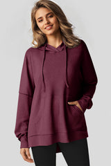 Sudadera con capucha de alto hambre en espía rojo