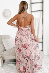 Robe Longue Romantique à Motif Floral *