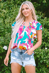 Blouse multicolore à  flottantes-A WOMAN WE LOVE