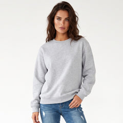 Grey Terry Drop Shoulder Sweatshirt with Solid Fleece Lining